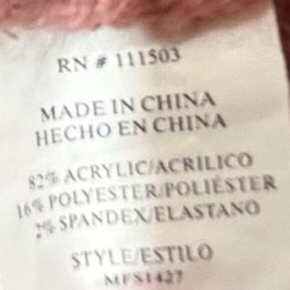 Twine & String Colorblock Cable Knit Cozy Pullover Sweater Cream Gray Pink XL - Picture 5 of 11